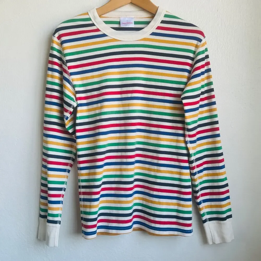 Hanna Andersson Two Piece Pajamas Classic Twee Organic Kidcore Cotton Striped S - Picture 2 of 11